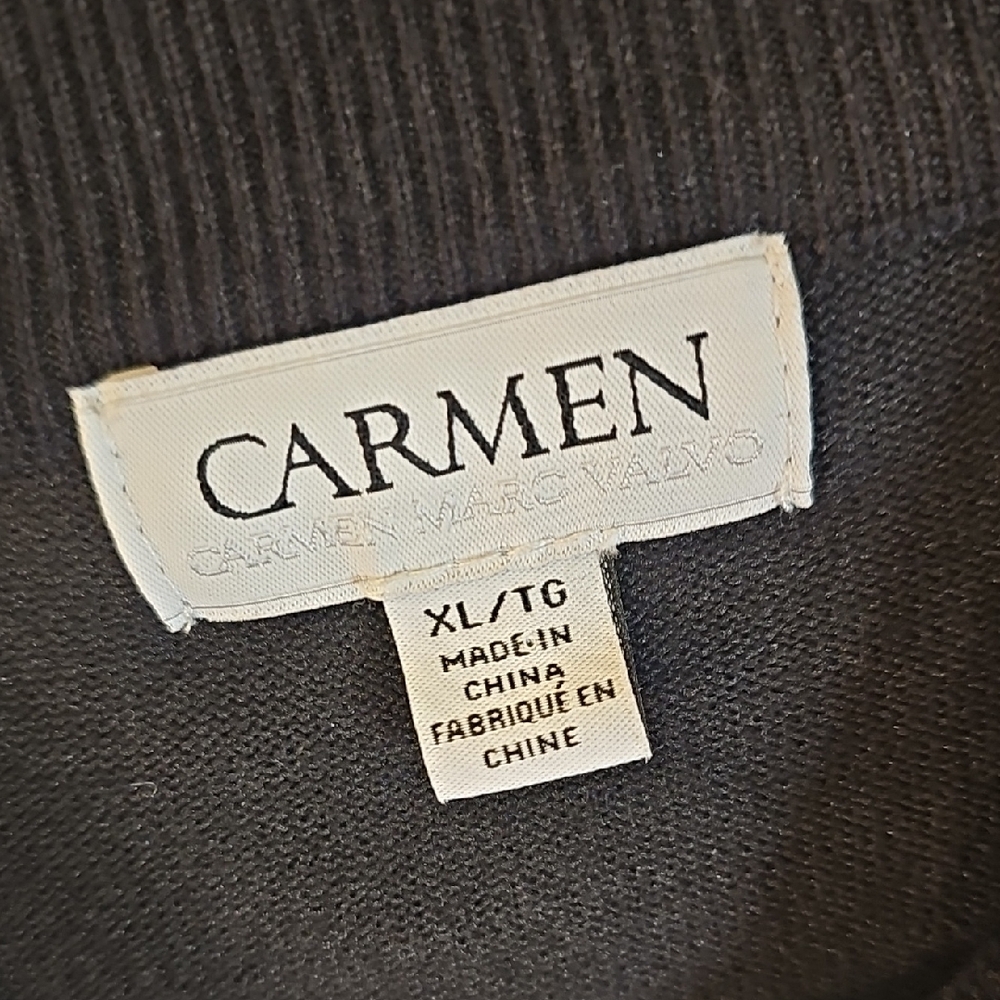 Carmen Black Sweater with Sheer Gold Sleeves - Picture 2 of 7